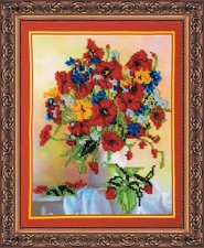 Bead Embroidery Kit "Summer imagination" Stitching Handmade Beadwork
