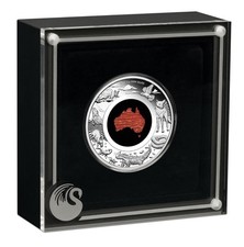 2025 PerthMint Great Southern Land 1oz Silver Proof Snakeskin Jasper Coin-RARE