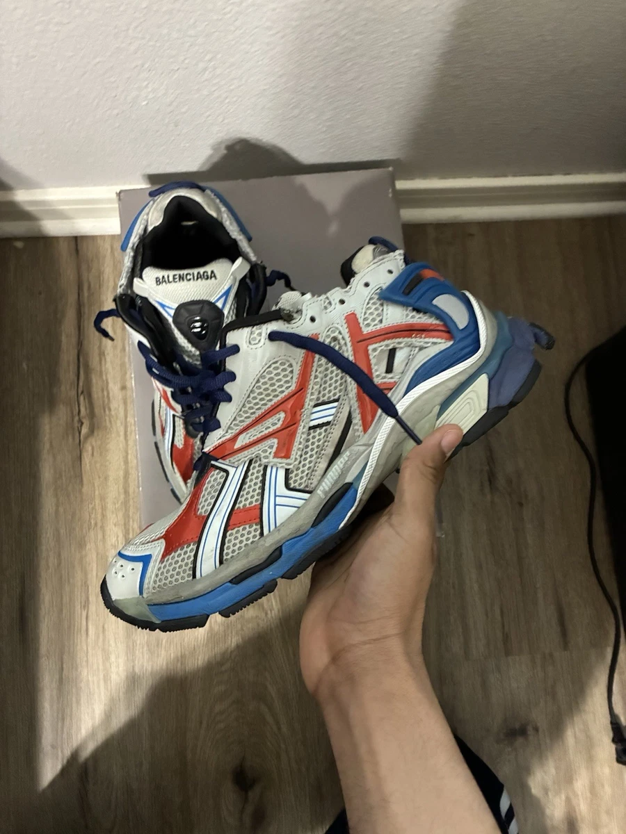 Balenciaga Runner Sneaker Grey Red Blue for sale | eBay