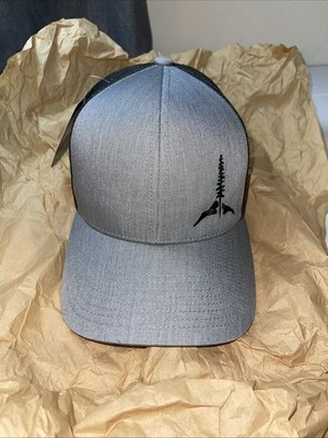 LARIX Heather Grey Trucker Hat - Tamarack Mountain, No Sweat Hat Liner, Mens hat