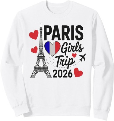 Sassy Girls Trip Paris 2026 Vacation Reunion Matching Unisex Crewneck Sweatshirt