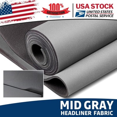 Car Roof Liner Replacement Knit Headliner Fabric Material Foam Backing 35''×60''
