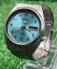 Vintage Seiko 5 Automatic Blue Dial Men's Vintage Watch 17 Jewels