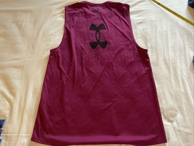 Under Armour Sleeveless Compression Shirt Maroon Size Md/ M/ M