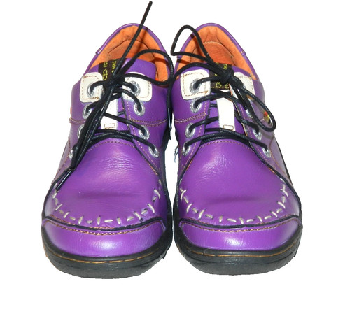 TMA Shoes Women's Size 8 Stumble Stuff Groovy Glides Washed Leather Purple