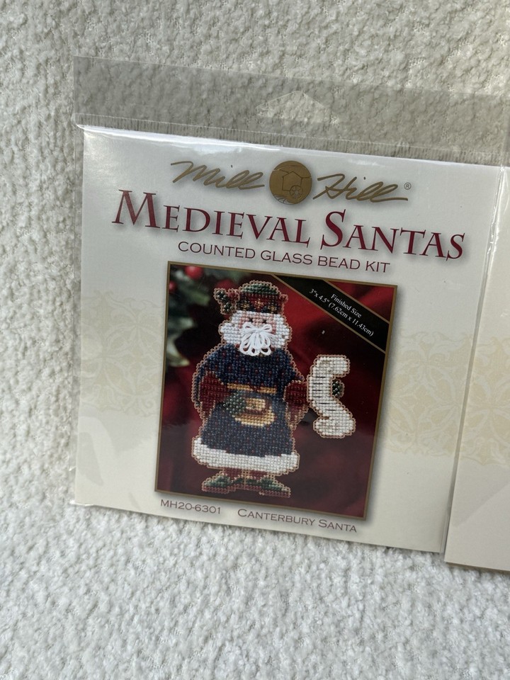 Mill Hill Drum Santa Bead Ornament Kit – 2002 Musical Santas Series, Cross Stitch Kit