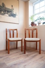 Pair of Danish Teak Dining Chairs by Dyrlund | MCM