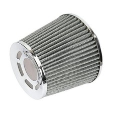 3-inch Cold Air Intake Filter 76mm, High Performance Clamp-On Engine Silver