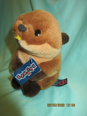 TRUDI:PELUCHES CASTORO (N4), TRUDINI CON CARTELLINO CM 14HX9,5CM ,MADE IN  ITALY
