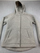 The North Face Snap Up Fleece Hoodie Women's Medium Gray Heavy High Quality Warm