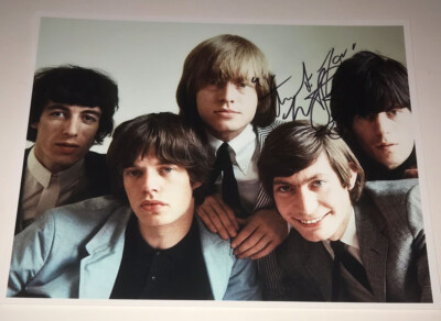 SIGNIERT CHARLIE WATT THE ROLLING STONES 10x8 FOTO SELTEN JAGGER RICHARDS