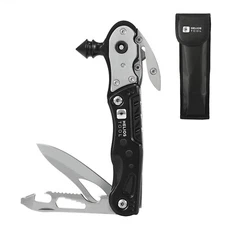 Helios Tool Car Emergency Safety Multi-Tool with LED light and Carry Pouch