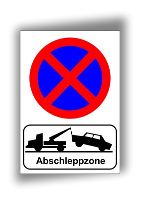 30cm Auto-Aufkleber Abschleppzone Absolutes Halteverbot Einfahrt 35
