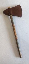 Vintage Toy Tomahawk Indian Native American Rubber Axe Head Wood Handle READ