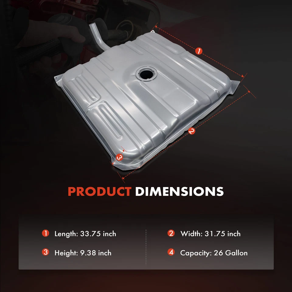 Galvanized Steel 26-Gallon Fuel Tank for Buick Electra 1975-1976 V8 7.5L 1247210 - Image 4 of 4