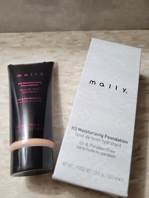 Mally H3 Moisturizing Oil Free  Foundation *LIGHT *1.8oz NEW In Box SEALED 