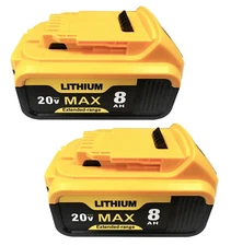 2P For DeWalt 20V 20 Volt Max XR 8.0AH Lithium Ion Battery DCB202 DCB200 🌟