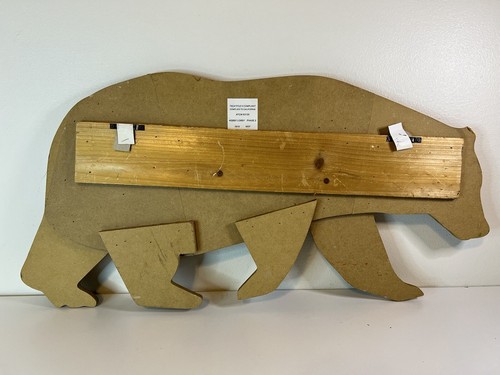 HOBBY LOBBY rustikal braun Holz California Bär Wand Wohndeko 24 x 12 Grizzly - Bild 2 von 5