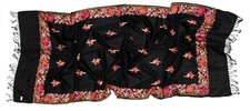 Kashmir Embroidered Flowers ,100 Pure Wool 28"X80" Traditional Ari Embroidery