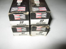 Champion 37 RV17YC6 Nickel Spark Plug, Made in USA, New Old Stock, Pack of 4