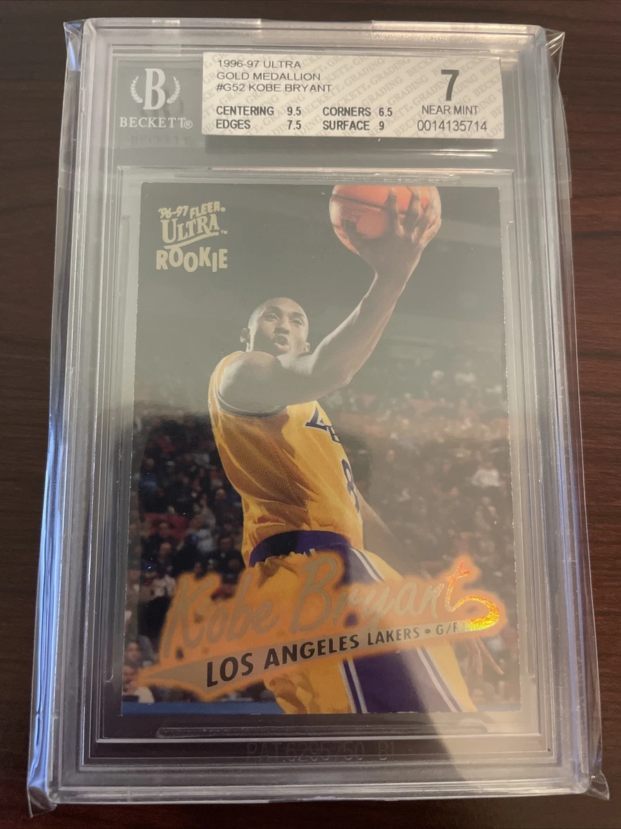Kobe Bryant Rookie Gold Medallion #G52 1996-97 Fleer Ultra BGS 7 Near Mint