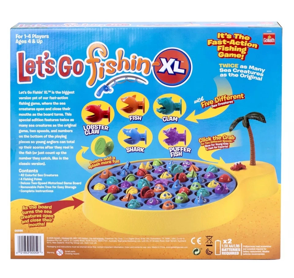 Goliath Let's Go Fishin' XL 42 Sea Creatures Multicolor Fishing Game Target New - Image 3 of 3