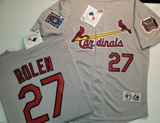 11025 St Louis Cardinals SCOTT ROLEN 2006 World Series Baseball Jersey GRAY