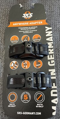 SKS Anywhere Adapter, Water Bottle Cage Mounting Adapter: Black