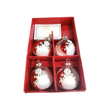 Bed Bath & Beyond Place Card Holders Christmas Ornament Set Of 4 Snowmen New_BH