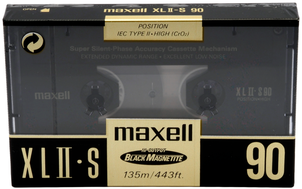 MAXELL XLII-S 90 BLANK TYPE 2 II CHROME AUDIO CASSETTE TAPE (1988