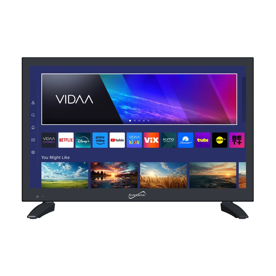 Supersonic SC-1926DVD 19" LED Smart HDTV w/DVD Player, ATSC & NTSC 3X HDMI WiFi - Image 3 of 4