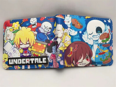 Undertale Sans Papyrus PU Leather Wallet With Card Holder Bi-Fold Purse Wallets
