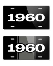 1960 Customizable License Plate - 15 colors - 4 font styles - Made in the USA
