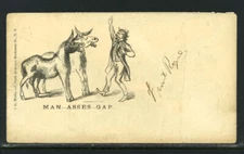 Civil War Patriotic Envelope Man Asses Gap 9D2 70