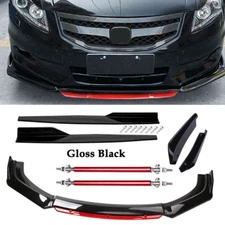 Front Bumper Lip Spoiler Splitter Rear Lip Side Skirt Glossy For Honda Accord