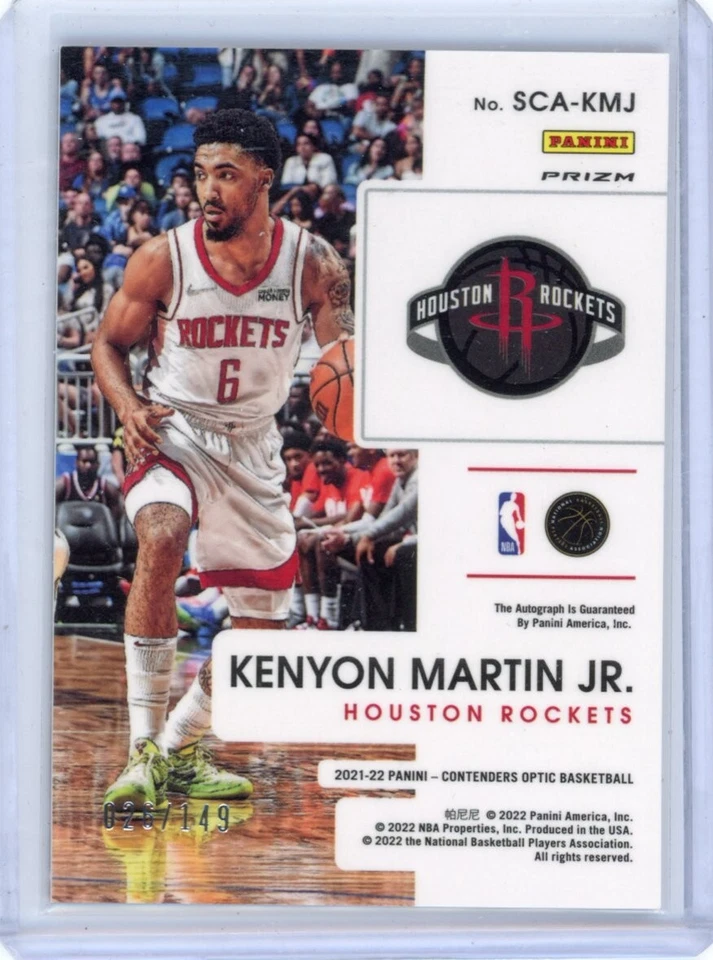 Kenyon Martin Jr. 2021-22 Panini Contenders Optic Sophomore Auto /149 #SCA-KMJ - Image 2 of 2