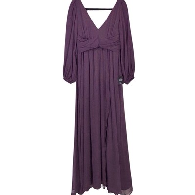 Lulus Enchant My Love Maxi Dress Womens Medium Deep Plum Purple Whimsigoth