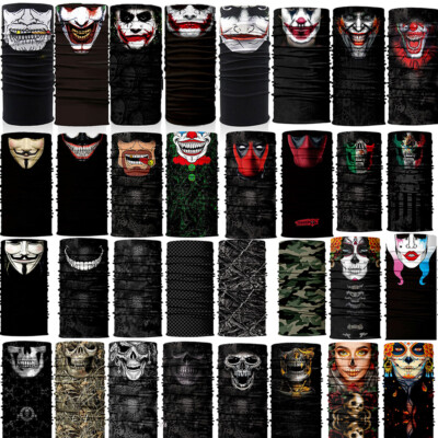 Face Mask Balaclava Scarf Neck Fishing Sun Gaiter UV Headwear Bandana 60 Styles