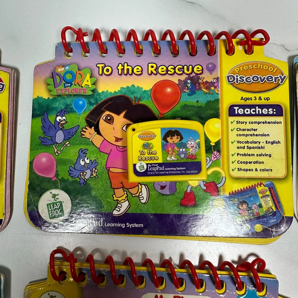 My First Leap Pad Game & Book Lot Of 6 Games And 8 Books Dora Leap Princess Seus - Image 2 of 4