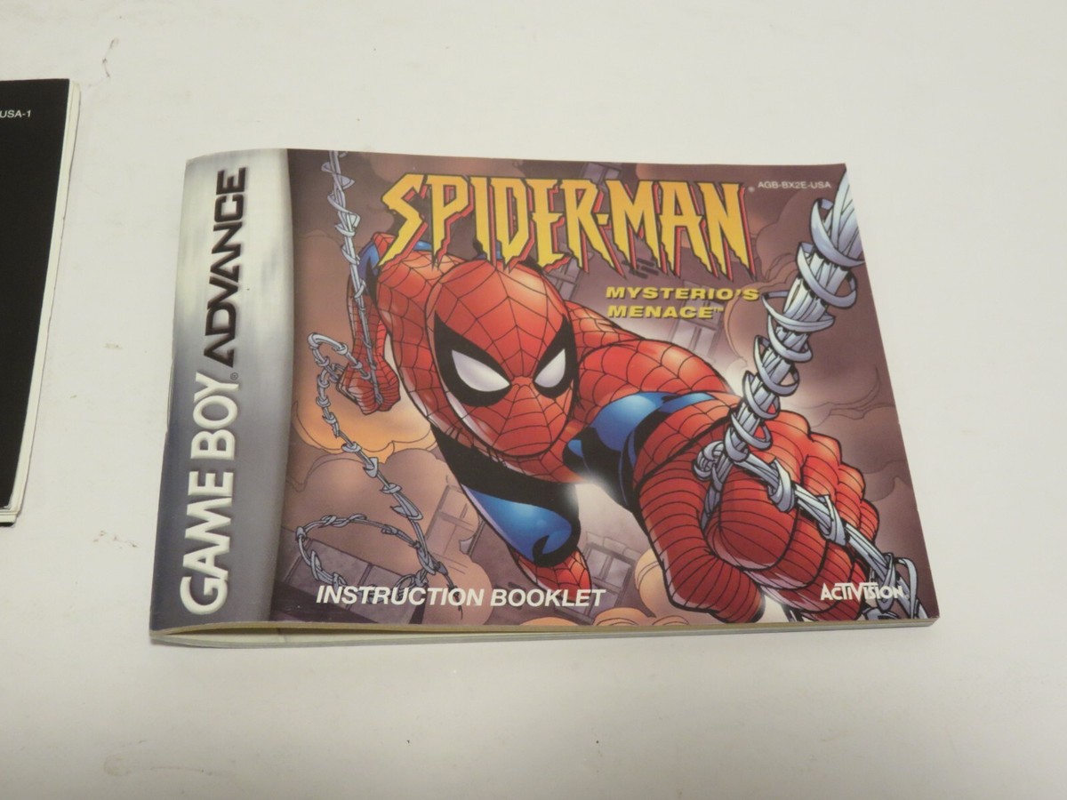 【美品・箱説付】ゲームボーイ　SPIDER-MAN スパイダーマン Spider-man Mysterio no Kyoui Japan Game Boy Advance GBA