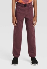 Boys' Mid-Rise Pull-On Tapered Utility Pants Cat Jack Burgundy 5