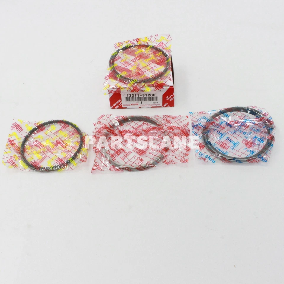 Juego de anillos de pistón OEM 13011-31200 Toyota 4Runner FJ Cruiser Tacoma Tundra 1GRFE Foto 2 de 2