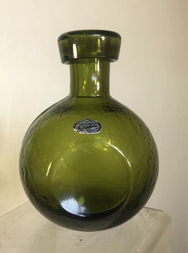 VINTAGE RAINBOW GLASS CO CANDLE BOTTLE VASE W/WINDOWS #9934 OBSCURE BLENKO ERA