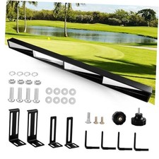 No-Drill Golf Cart Rear View Mirror - 4-Panel Wide-Angle Universal Fit for