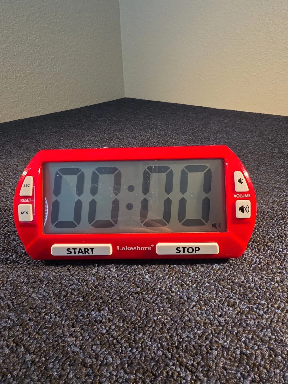TESTED Lakeshore Giant Red Classroom Timer Large Display Teacher Clock Magnetic