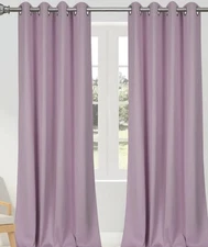 NWOT Thermal Room Darkening Curtain Pair 34"x72" Grommet 2 Panels Purple