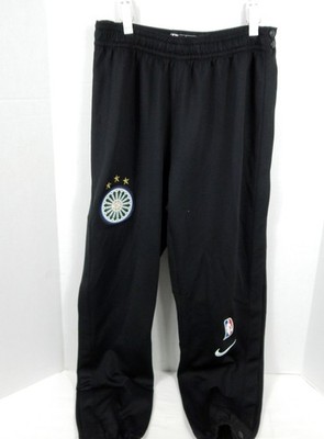 2022-23 Detroit Pistons Game Issued Black WarmUp Pants City St Cecilia 313 M 9S