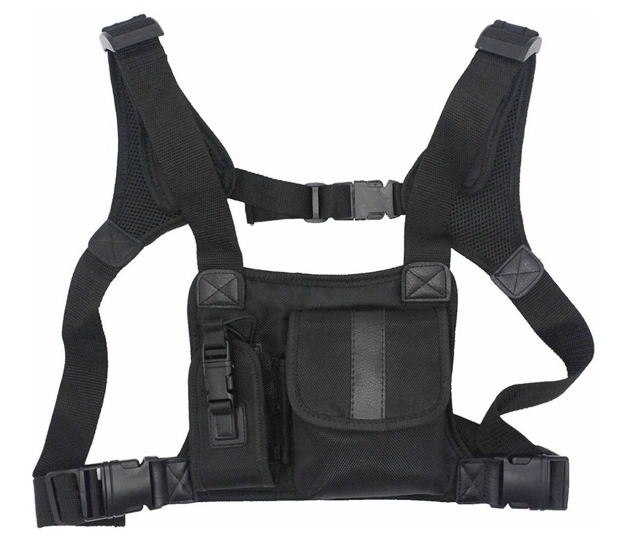 Universal radio harness chest Rig Bag Pocket Pack Holster Vest for Two Way Radio