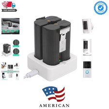 2-Pack 6040mAh Replacement Battery with Charger Station for Ring-Doorbell 2/3...