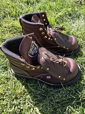 Carolina Steel Toe Metguard Boots leather. construction welding oilfield size 9D